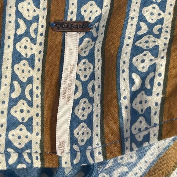 Free People Strapless Front Tie Top Sz XS - Picture 3 of 6